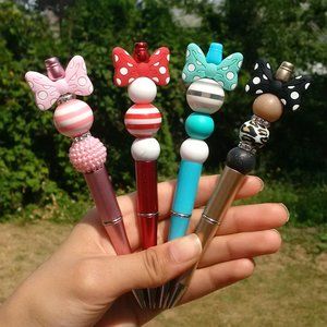 ✨4 pc Bow Cute and Adorable Beaded Pen Set